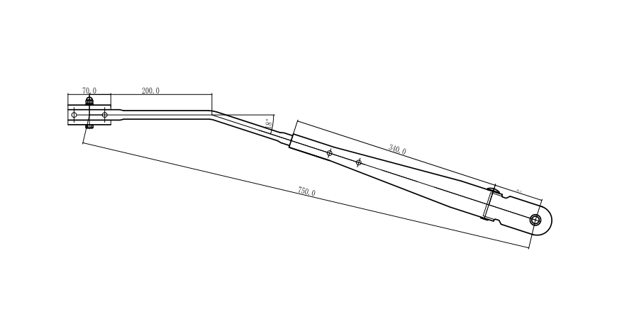 GBHF01 合肥750mm單圓管左刮臂（18度）